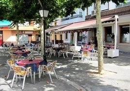 Terraza del bar Manzano, donde ocurrieron los hechos