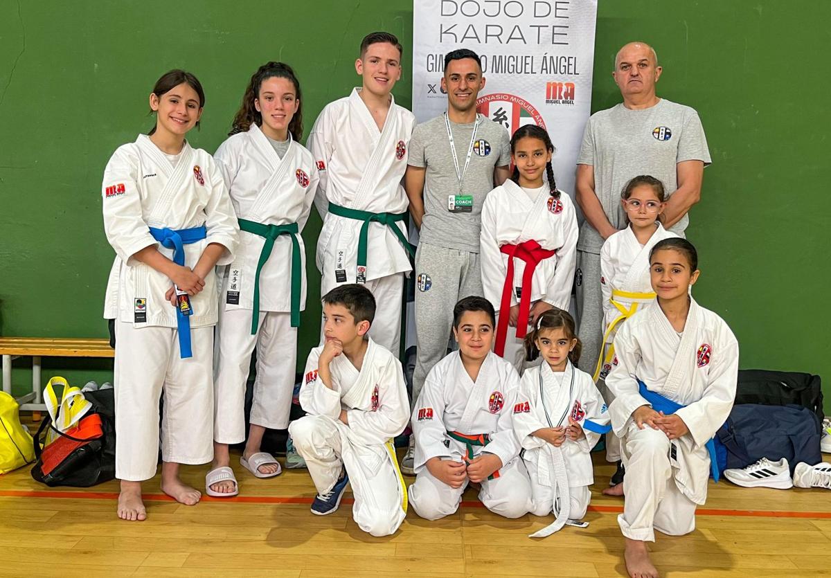 El gimnasio Miguel Ángel, tercero en la final provincial de karate de los JUDEX