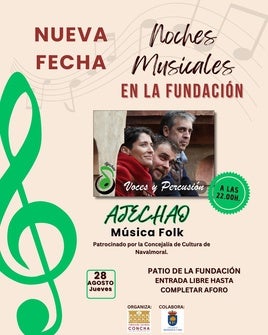 La Fundación Concha cierra sus 'Noches Musicales' con el grupo folk Ajechao