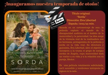 El martes se proyectará 'Sorda' en Cine Navalmoral