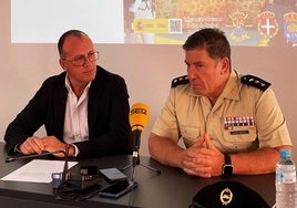 El alcalde y el coronal en la rueda de prensa celebrada el lunes