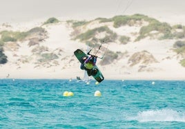 Nacho en plena actividad en el mar