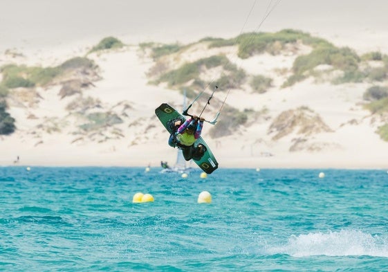 Nacho en plena actividad en el mar