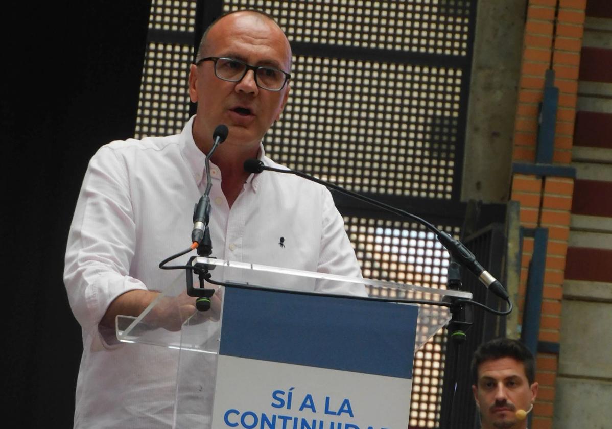 Enrique Hueso durante su intervención en la presentación de la Alianza por Almaraz