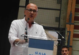 Enrique Hueso durante su intervención en la presentación de la Alianza por Almaraz