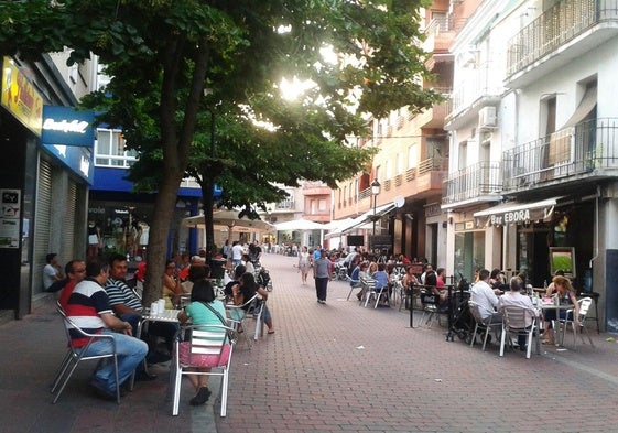 Ambiente de terrazas en la zona peatonal