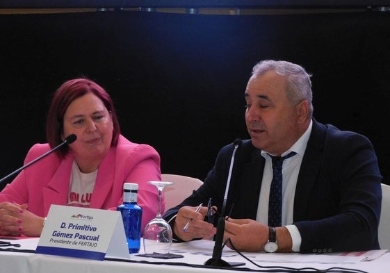 García Bernal con el presidente de Fertajo, Primitivo Gómez