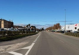 Carretera Nacional V en la zona de La Bamba