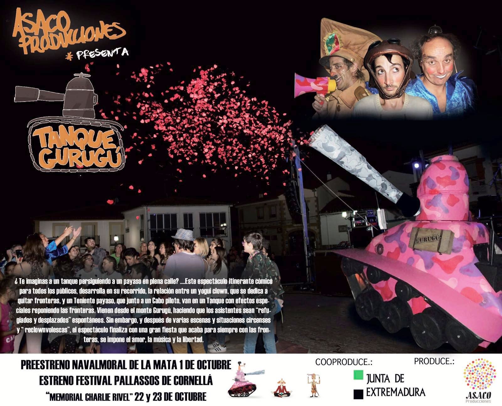 El espectáculo se presentará a la una en el peatonal 