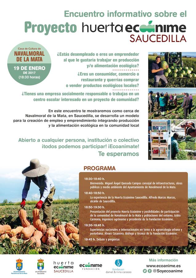 Una jornada difundirá la creación de huertos ecológicos