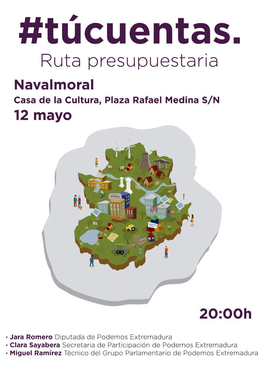 La campaña de Podemos sobre los presupuestos regionales llega a Navalmoral