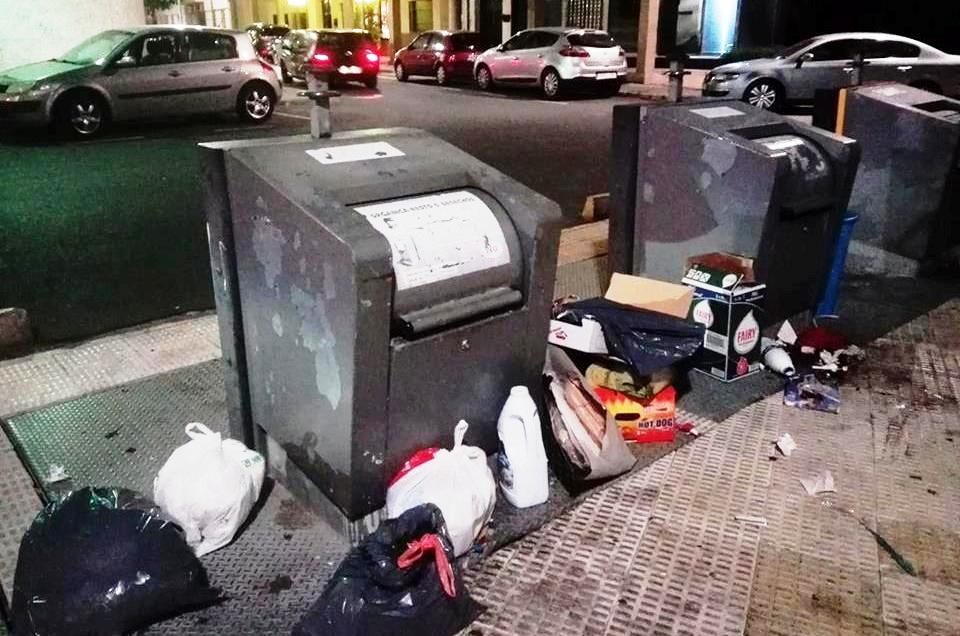 Más de cien sanciones por dejar basura fuera de los contenedores