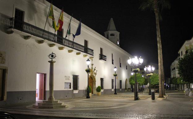 Iluminación en la plaza de la Consitución. 