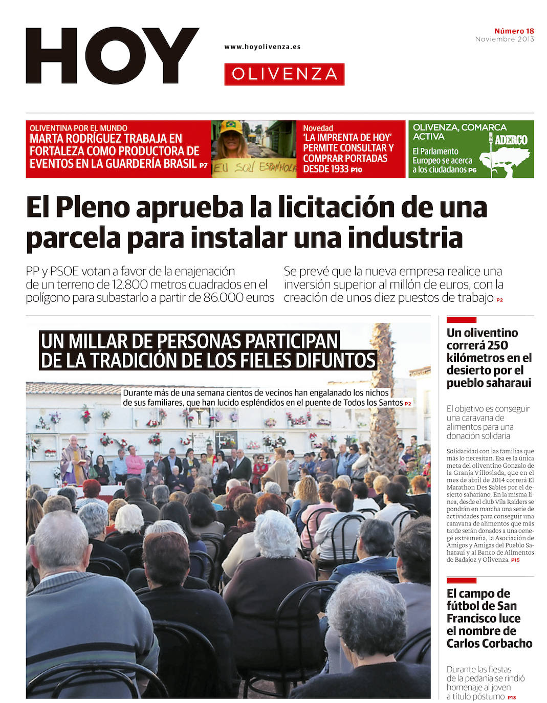 Fotos: Olivenza, portada a portada