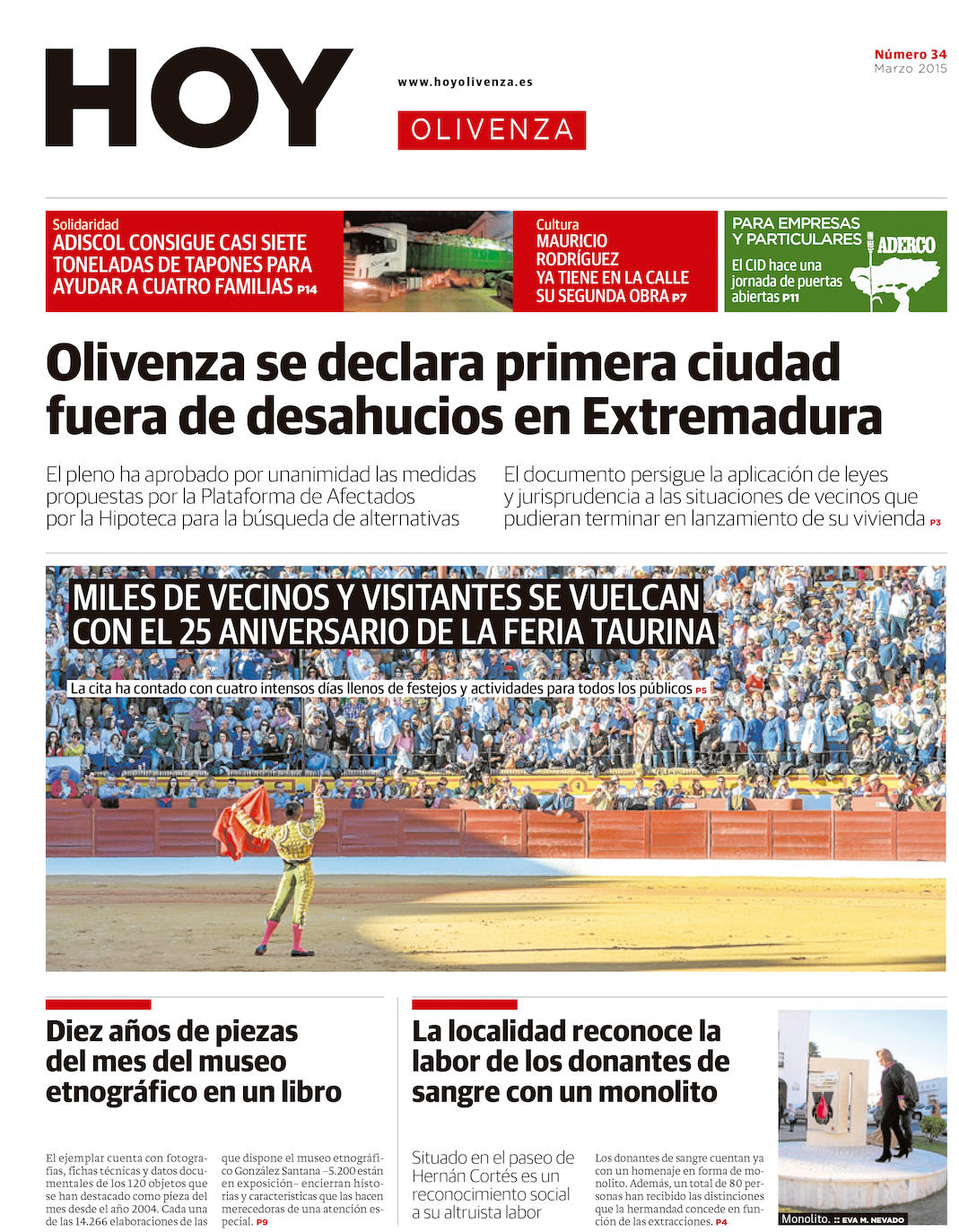 Fotos: Olivenza, portada a portada