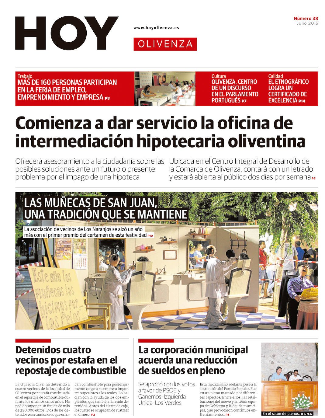 Fotos: Olivenza, portada a portada