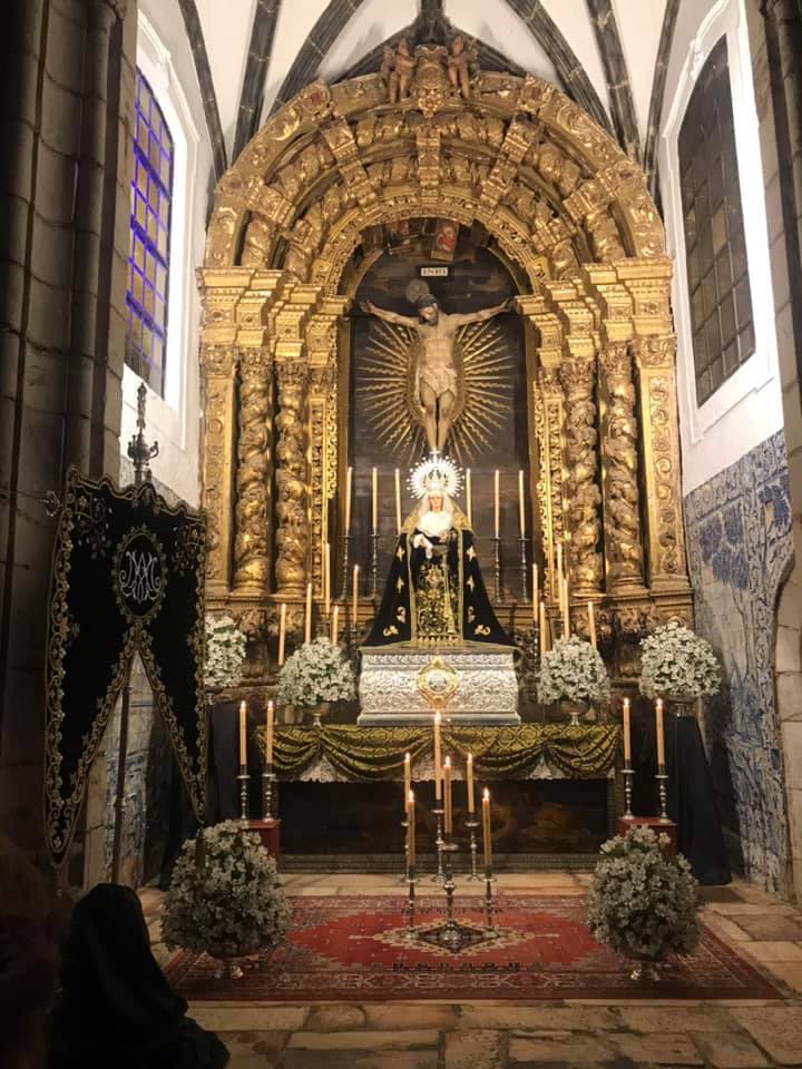 Imagen de la Virgen de la Soledad, en la iglesia de Santa María Magdalena. 