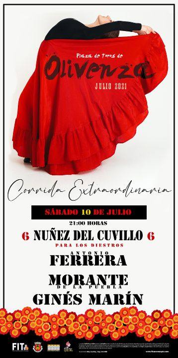 Olivenza acoge este sábado una corrida de toros extraordinaria