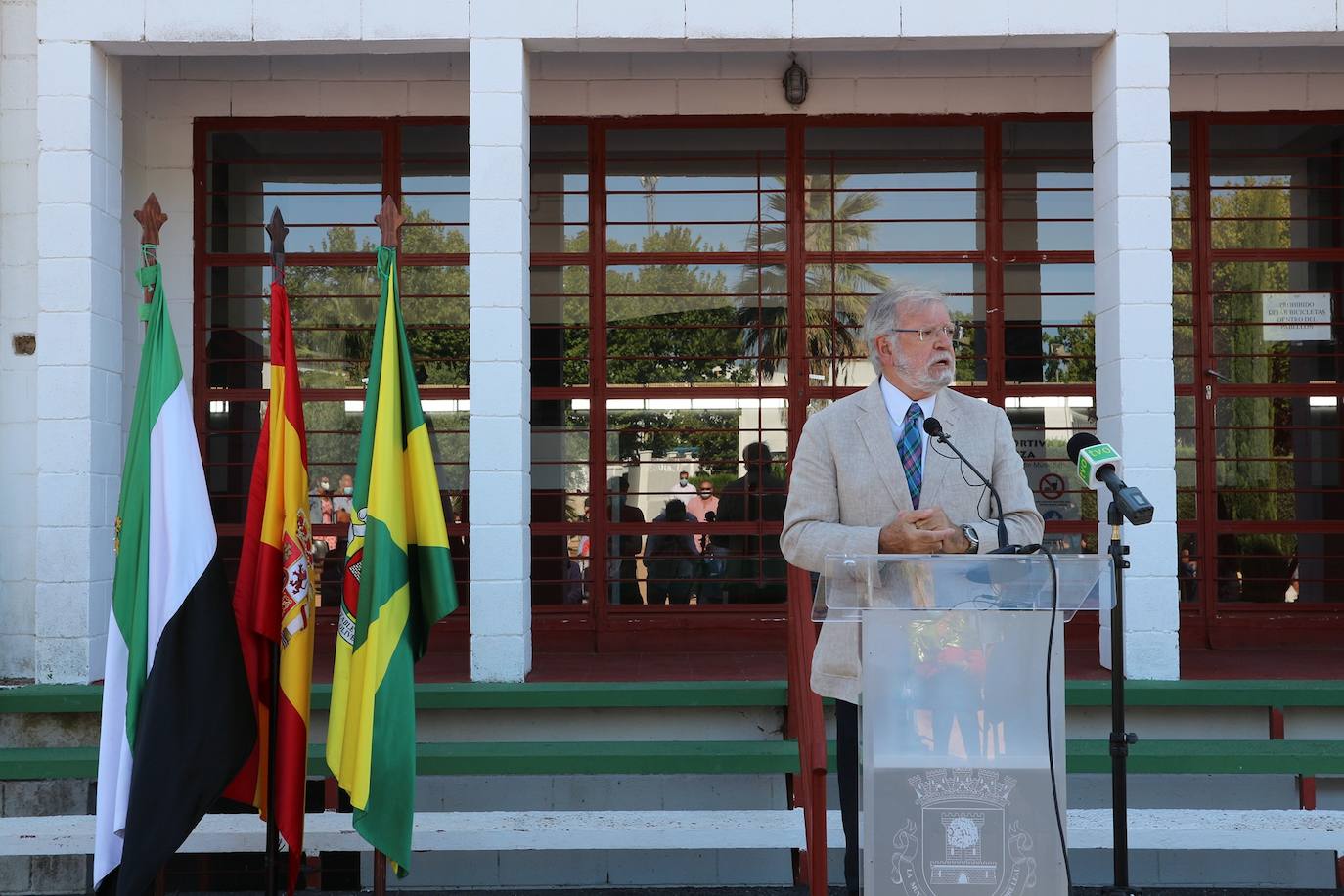 El expresidente de la Junta de Extremadura, Juan Carlos Rodríguez Ibarra, durante su intervención. 