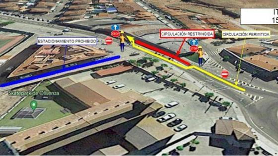 El 15 de marzo habrá una desviación del sentido de la marcha en la EX-107 por obras a su paso por Olivenza
