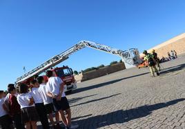Exibición de los Bomberos de Olivenza.