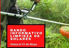 El Ayuntamiento solicita la limpieza de solares para prevenir incendios