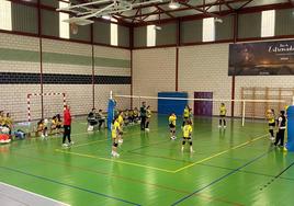 Encuentro de la liga disputado en el Pabellón villanovense.