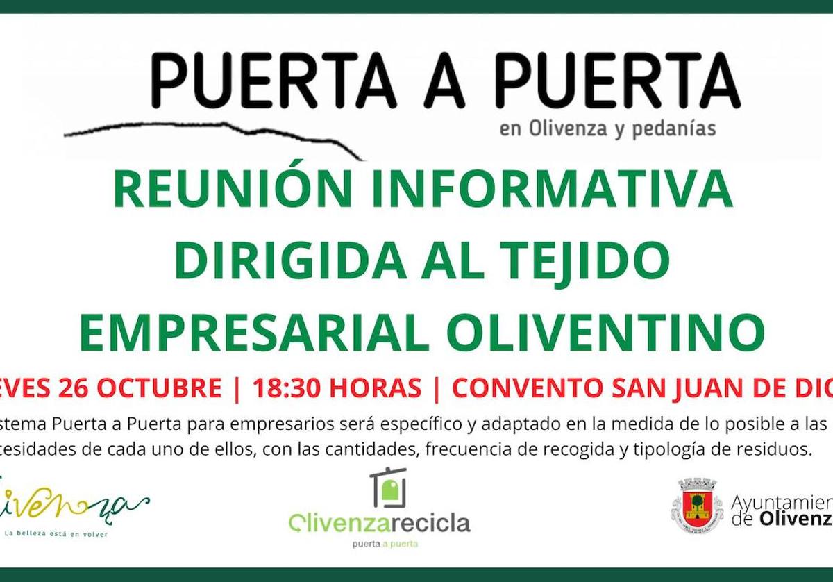 Los empresarios tendrán una reunión informativa sobre la recogida 'Puerta a puerta