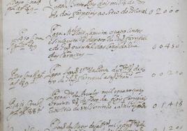 Documento del Archivo de la Santa Casa de Misericordia.