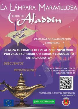 Comienza la campaña de Dinamización Comercial en la que se incluye el musical tributo 'Aladdin'
