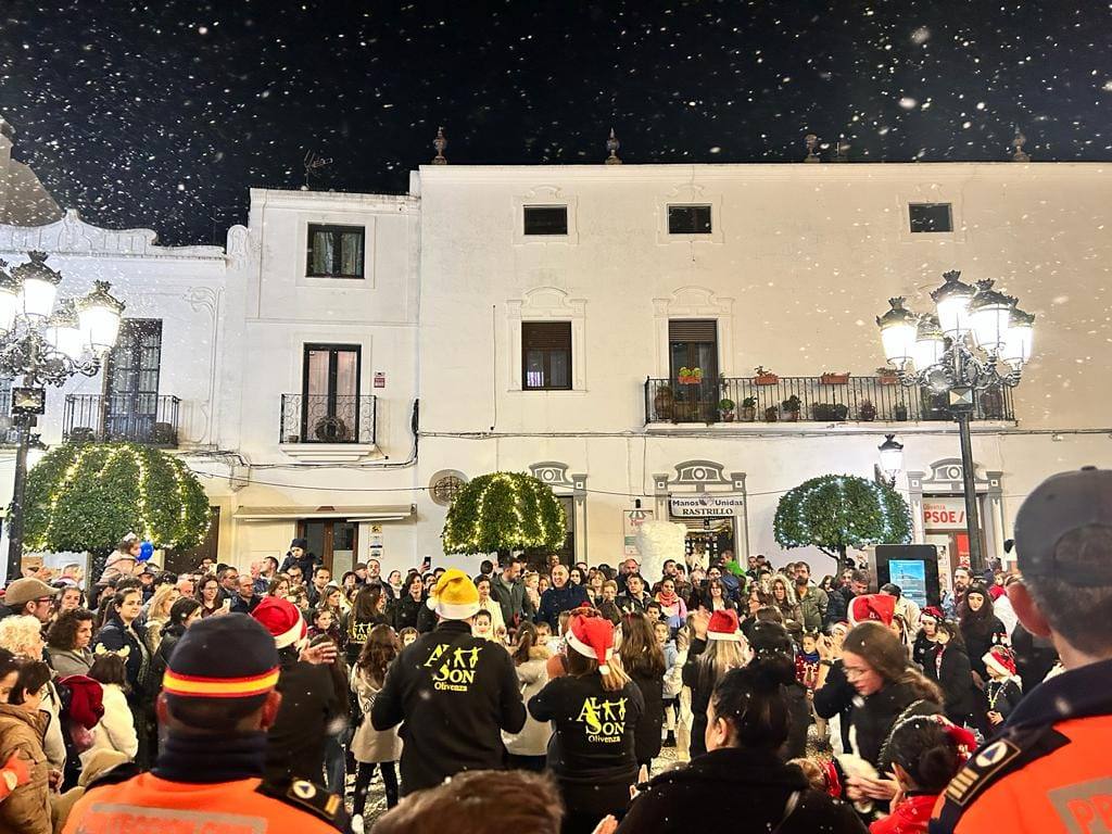 La magia de las luces de Navidad llegó entre música, bailes y nieve
