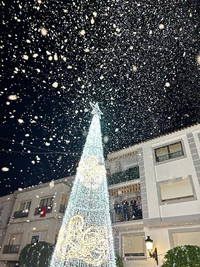 La magia de las luces de Navidad llegó entre música, bailes y nieve