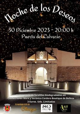 Olivenza despedirá el año con 'La noche de los deseos'