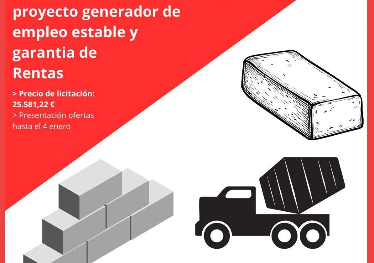 Sale a licitación pública el suministro de materiales para proyecto generador de empleo estable y garantía de Rentas