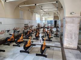 Sala de spinning en el antiguo Sexpe.