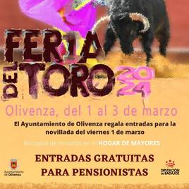 El Ayuntamiento da entradas gratuitas a los pensionistas para la novillada con picadores de la Feria del Toro