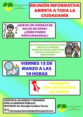 La Plataforma por la Sanidad de Olivenza realiza un debate sobre el Consejo de Salud