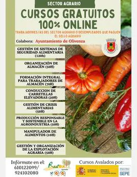 La Universidad Popular oferta una serie de cursos agrarios y agroalimentarios online