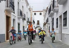 algunos de los participantes en el Día de la Bicicleta.