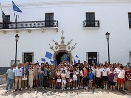 Los participantes en los actos del Día de Europa.