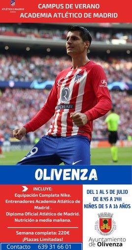 La academia Atlético de Madrid organiza un campus de verano en Olivenza