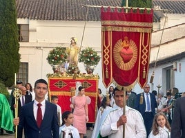 Un momento de la procesión del Sagrado Corazón.