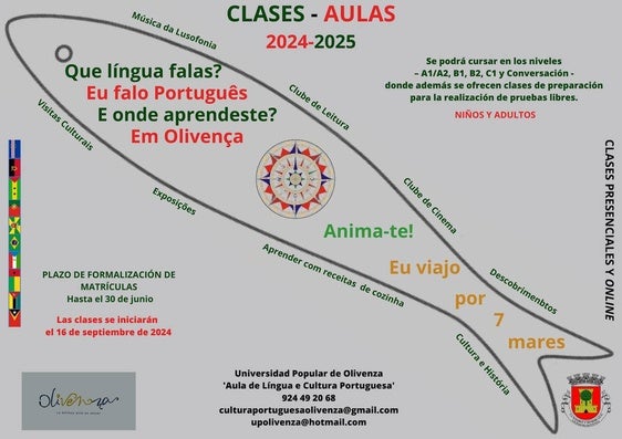 Abierta las matriculaciones para el Aula de Lengua y Cultura Portuguesa