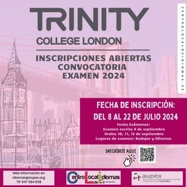 El Centro Local de Idiomas abre la inscripción de examen en el Trinity College London