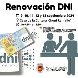 La Unidad Móvil del DNI de la Policía Nacional regresa a Olivenza