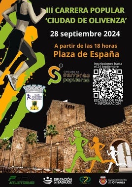 La III Carrera Popular 'Ciudad de Olivenza' incluye premios en metálico
