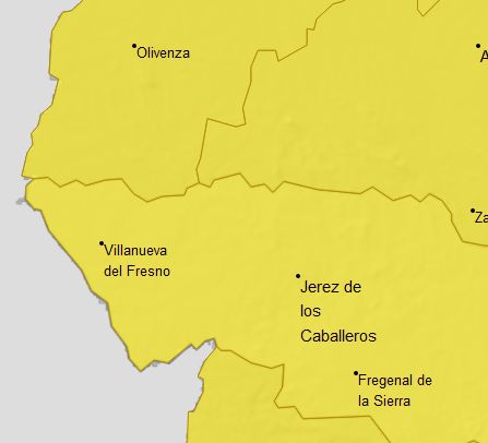 Activada la alerta amarilla por lluvias y tormentas en los dos próximos días