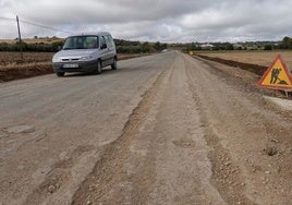 El tramo que comunica la carretera de Olivenza con San Francisco la semana pasada.