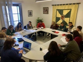 Momento de la reubión de la Mesa general de negociación.