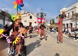 Imagen de archivo de un desfile infantil en Olivenza.